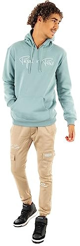 Sweat à Capuche Signature Bleu Vert L