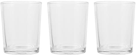 FARUTA 3 Uds. Vasos de vela de vidrio transparente Portavelas votivas DIY Candelero perfumado Vela Copa de aromaterapia Vela Vaso de beber para hacer velas