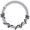 Longbeauty 16G 1.2mm Edelstahl Piercing Ringe Segmentring Clicker Nasenringe Ohrringe Nahtlose Hoops für Tragus Knorpel Septum Helix, 10mm, Silber/Schwarz