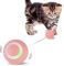 Mkitnvy Interaktives Katzenspielzeug Ball, Katzenball mit LED-Licht, 360° Selbstdrehender Elektronischer Katzenball, Stimulierung Jagdtriebs Lustiges Bälle Spielzeug für Katzen, Blau (Rosa)