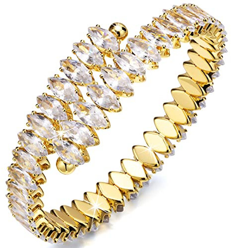 Tennis Armreif Damen Zirkonia : Tennisarmband für Frauen 8mm Breit 17/19cm Verstellbares Armbänder Schmuck Geschenk Silber weiß Mehrfarbig Armband für Mama Freund Tochter