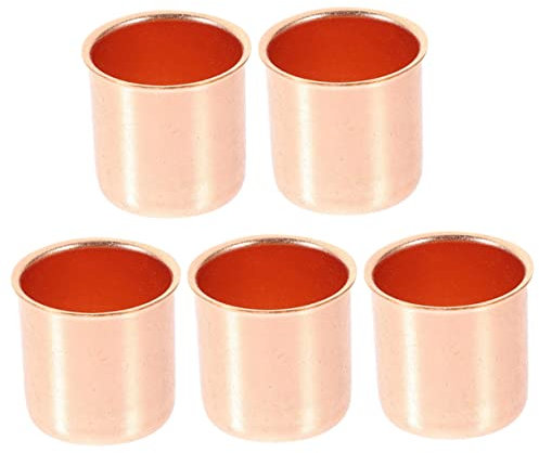 Abaodam 5pcs Metal Candle Cup Candle Drip Catchers Metal Candle Inserts Aromatherapy Candle Holder Scented Candle Holder Scented Candle Jar Menorah Plating Alloy Glass Jar Wedding
