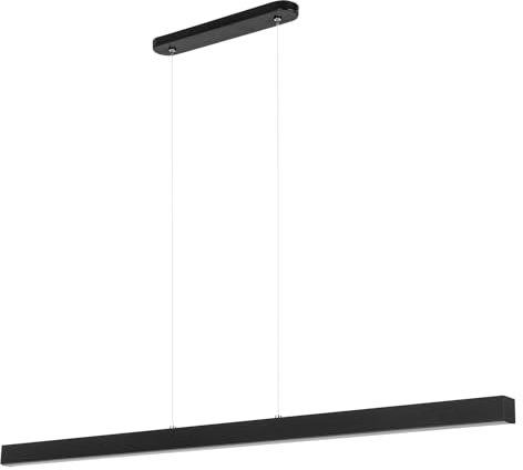 alfalux Lampe LED Hängelampe aus Metall Wohnzimmer Esszimmerlampe Hängeleuchte Pendelleuchte Esstischlampe Hängeleuchten & Pendelleuchten Höhenverstellbar Dimmbar DIMWI116LED-3K-SCHWARZ