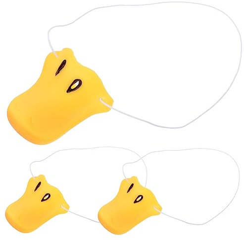 NAMOARLY Lot de 3 masques de canard amusants pour fête de - Masque de canard - Masque d'Halloween - Masque de clown - Accessoires de maquillage - Petit canard - Accessoire de cosplay - Carnaval