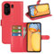 Fertuo Coque pour Xiaomi Redmi 13C 4G / POCO C65, Antichoc Portefeuille Étui Housse en Cuir à Rabat Flip Cover Case avec Silicone Bumper, Porte Carte, Béquille, Boucle Magnétique pour POCO C65, Rouge