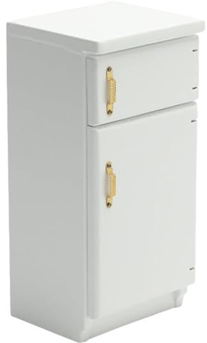 Tsffae Nevera En Miniatura 1/12 para Casa De Muñecas Mini Cocina Modelo De Refrigerador Retro Decoración De La Casa De Juegos Accesorios para Muebles De Casa De Muñecas DIY