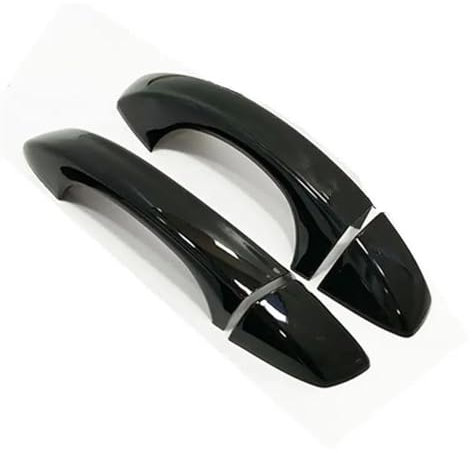 RIBONI Auto Türgriff Abdeckung Für VW Für Scirocco 3 Mk3 2008-2015 Schwarz Carbon Chrom Auto Seite Türgriff Abdeckung Trim Styling Auto Zubehör (Color : Fiber black)