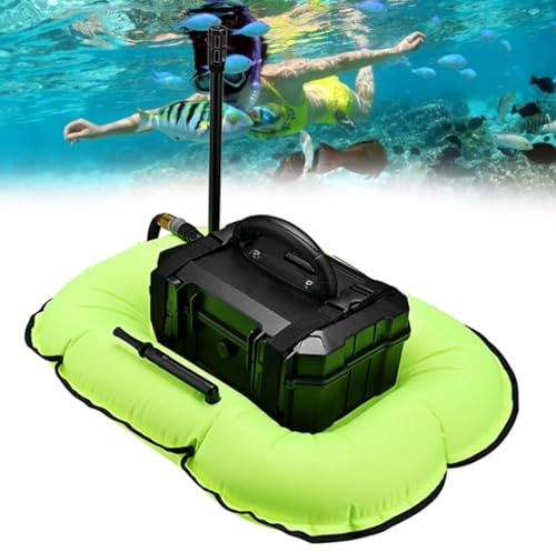 Hydravex Tauch-Atembeatmungsgerät, 3/5,5 Stunden tragbares Tauch-Beatmungsgerät, austauschbare Batterie für Untertauchen, 10/15 Meter maximale Tauchtiefe,Green-4000mAh