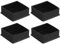 QUARKZMAN 4 Stück PVC Quadratische Stuhlbeinkappen, 80mm x 80mm OD Schwarze Möbelfüße Pads Tischfußabdeckungen Bodenschoner für Terrassentisch Schrank Bettmöbel