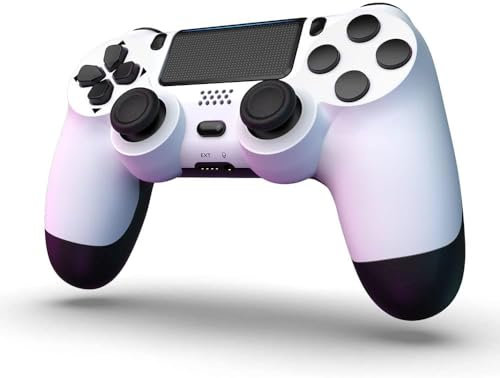 CSWXIO Manette pour PS4, Manette sans Fil Controller avec Prise Audio, 6 Axes et Dual Vibration, Batterie Rechargeable, Pavé Tactile, Manette Compatible avec PS4/ Slim/Pro