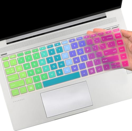 MUBUY-GOL Keyboard Cover for HP Probook 440 445 G8 G9 G10 14 inch (2023 2022), HP Probook 640 G7 G8 14 Laptop Protector Skin - Rainbow