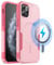 MOBESV Magnetisch Hülle für iPhone 11 Pro Max 6,5 Zoll, Handyhülle kompatibel mit MagSafe, Matte Stoßfeste Cover, Rosa
