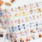 Scrapbooking Zubehör Stickers with Girls, 6 Rolls PET Transparent Tapes Sticker, Blumen Washi Tape Set for Scrapbooking, Junk Journaling, Bullet Journal, Travel Journal, Painting (Girls' Life Series)