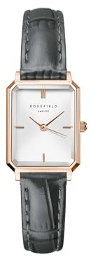 Rosefield Octagon XS Damen-Armbanduhr Weißes Sunray 19.5x24mm