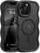 Pepmune Magnetic for iPhone 13 Pro Case [Compatible with Magsafe] Translucent Matte Cute Curly Wave Frame Phone Case,Soft TPU Bumper Slim Fit Shockproof Protective Cover for Men Women-Black