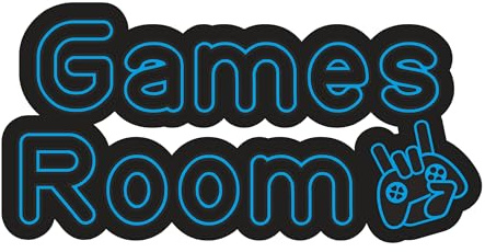 Games Room Sign (Blue & Black)