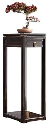 YQINQIN83B Estantería para Plantas Nuevo Soporte Zen Chino for bonsáis con cajón for macetas de Suelo, Ideal for Interiores y hogares. Soporte para Plantas Zhi(Grande)