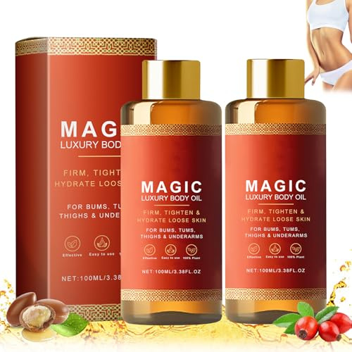 2 Stück Magic Luxury Body Oil, Glow Straff Magic Körperöl, Glow Remedy Oil, Ein Schnell Einziehendes KörperöL Für Trockene, Feine Linien Und Schlaffe Haut