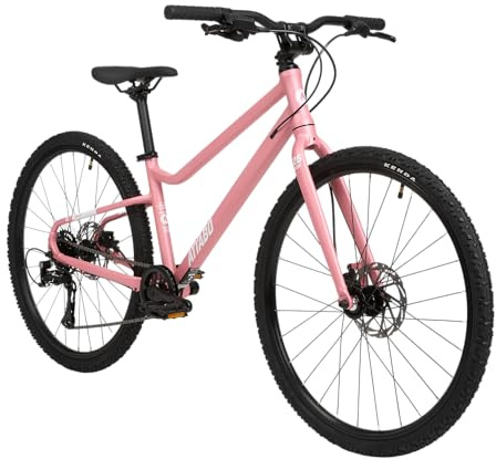 ATTABO Ease 26 Zoll Kinderfahrrad Gen 2 – leichtes Jugendfahrrad aus Aluminium, 7 Gänge, hydraulische Scheibenbremsen (Rosa)