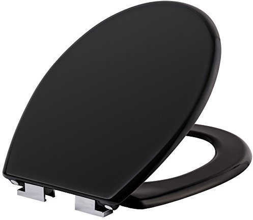 TecTake Abattant WC Frein de Chute Soft Close Siège de Toilette Cuvette Siège Lunette - diverses modèles - (Noir | no. 402257)