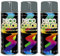 Deco Color 3er Sparpack DC Lackspray glänzend 400ml nach RAL freie Farbauswahl (3 Dosen in mausgrau glanz RAL 7005)
