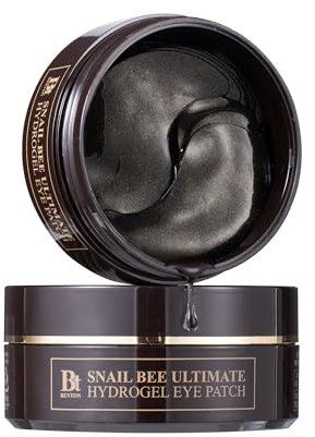 BENTON Snail Bee Ultimative Hydrogel Augenmaske (60 Stück) – Feuchtigkeitsspendende Augenmasken | Schnecken-Mucin-Augenmasken | Wiederverwendbare Augenmasken | Kühlende Augenmasken
