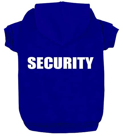 Izefia Hunde Kapuzenpulli Security Rdc Pet Bekleidung Hunde Shirt Wärmer Pullover Baumwoll Jackett Mantel Kleiner Hund Mittlerer Hund Blau M