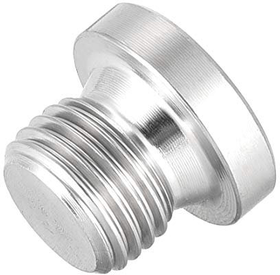 sourcing map Innensechskantbuchse mit Flansch M X Außengewinde Edelstahl Rohranschluss M10 x 1, 1_Pack