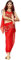 Wuchieal Bauchtanz Kostüm Damen Phantasie 4 Teile Bauchtanz Outfits Kostüm (Rot, One size)