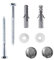 BAAB FASTENER Chrome Cap Toilet Bidet Anchor Bolts Set Pan Fix to Floor Kit Repair Fixings Fitting Screws M6x70mm