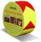 Nastro Riflettente per Freccia 5cm x 10m, ONTWIE Conspicuity Nastro Riflettente per Avvertimento Trasporto Rotolo di Sicurezza Nastro Stradale Nastro per Notte Riflessione Freccia - Rosso/Giallo