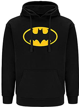 ERT GROUP Mens Batman 001 dc Black Hoodie, Schwarz, L
