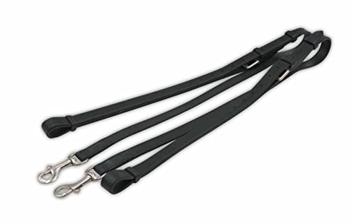 AMKA Ausbinder aus Leder mit Karabiner, verstellbar, Gr. VB-WB schwarz