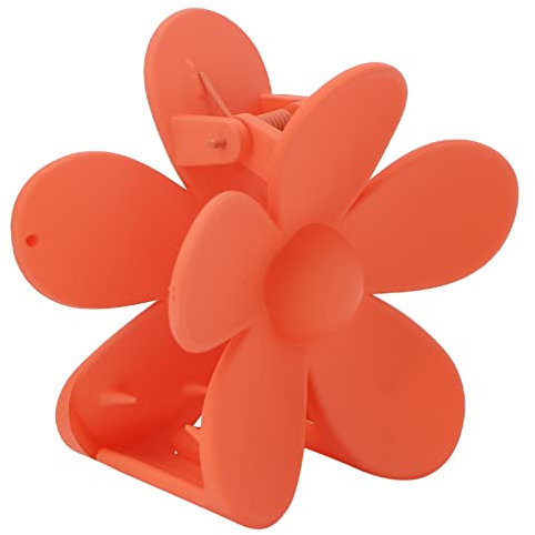 Pince à Cheveux Fleur Grand Antidérapant Mat Mignon Attrape-cheveux Barrettes Pinces à Mâchoires pour Femmes Filles Accessoires de Cheveux pour Cheveux Fins Normaux épais(Orange)