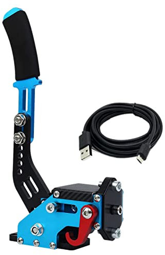 Obokidly Upgrade Verion 3-in-1 USB-Handbremse mit Klemmhalterung T300RS/T300 Ferrari, kompatibel mit PS4/PS5 und PC für Simracing-Spiel Sim-Rig (Blau für T300RS/T300 Ferrari)