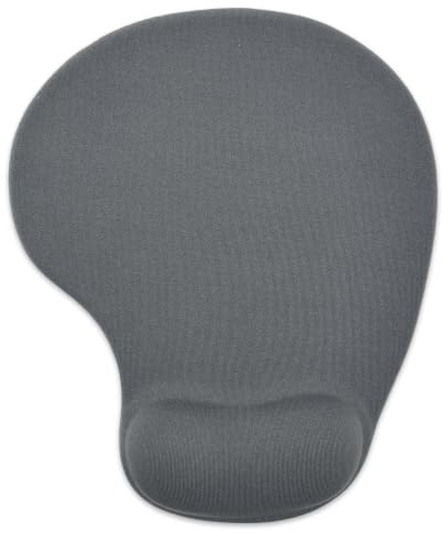 Büro-Mauspad mit Gel-Handgelenkstütze – ergonomisches Gaming-Mauspad mit Handgelenkauflage – Design-Gamepad-Matte aus Gummi für Laptop, rutschfest, speziell strukturierte Oberfläche (09Dunkelgrau)