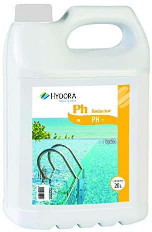 HYDORA | Reductor de PH- líquido para Piscinas | Tratamiento líquido de PH para Piscinas | Mejora la Calidad del Agua | Bote 20 litros