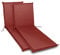 sunnypillow 2er Set Liegenauflagen - Auflage für Sonnenliege 190 x 60 - Polster für Gartenliege extra dick 9cm - Polsterauflagen für Liegen Outdoor, wasserdicht - Kissen für Liegestuhl - Rot