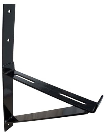 DAPRONA 25cm Support de Grille Marche de Toit et Grille Noir Montage Mural