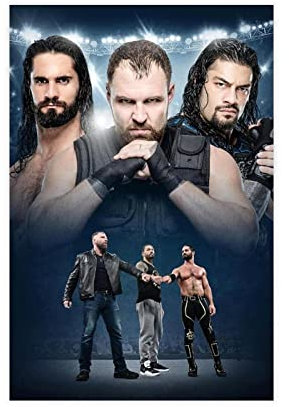 Roman Reigns Professionelles Wrestler-Leinwand-Poster, Schlafzimmer-Dekoration, Sport-Landschaft, Büro, Raumdekoration, Geschenk, ohne Rahmen, 30 x 45 cm