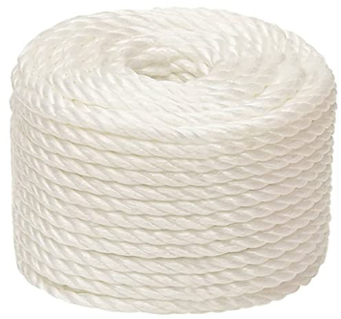 vidaXL Arbeitsseil Bodenarbeitsseil Arbeitsleine Mehrzweckleine Seil Bootsleine Allzweckseil Schnur Tau Leine Gedreht Weiß 10mm 25m Polypropylen