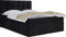WFL GROUP Boxspringbett mit Bettkasten 120x200 140x200 160x200 180x200 200x200 Doppelbett Gepolstert Bett Mit Matratze und Topper - Stauraumbett mit Kopfteil - Schwarz Samt - 140 x 200 cm