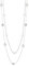 FULU AUTUMN Collier Long en Argent pour Femme Collier Élégance à Double Pendentif en Perles de Cristal Bijou de Mode Cadeau pour Femmes(White)
