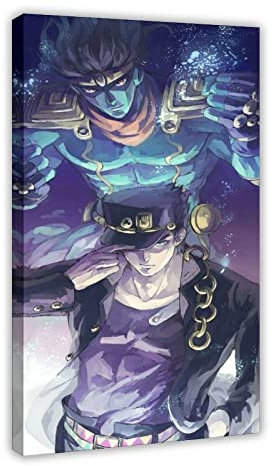 FISH DRAGATE Anime-Poster, Jojo's Bizarre Adventure 6, Leinwand, Poster, Schlafzimmer, Dekoration, Sport, Landschaft, Büro, Raumdekoration, Geschenkrahmen, 60 x 90 cm
