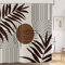 Hnmdmyi Duschvorhang Boho 180x180, Abstrakte Braune Blätter Duschvorhänge Mid Century Modern Minimalistisch Geometrisch Ästhetisch Kunst Beige Badewanne Vorhang Wasserdicht Stoff Waschbar Badevorhang