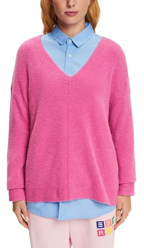 ESPRIT 103ee1i347 Maglione, Rosa Fucsia, S Donna