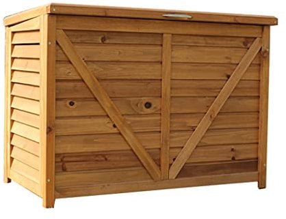 Rangement extérieur Coffre Rangement En Bois Pour L'extérieur, Coffret Rangement Pour Le Jardin, Coffret Rangement Pour Outils Grande Capacité, Coffre À Outils Étanche Pour Le Jardin, Le Balcon Et La