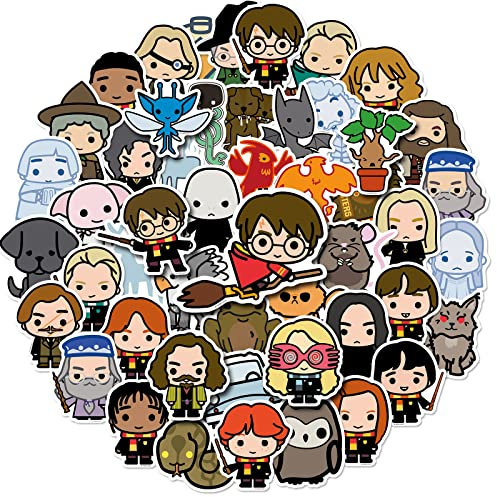 Potter Stickers 50PCS Vinyl Stickers for Laptop,Bumper,Skateboard,Water Bottles,Phone,Cartoon Anime Stickers for Kids Teens Adult