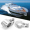 Bimini Top Boot Zubehör, 2 Stück 316 Edelstahl, Stahlboot Marine mit Scharnieren für Obere Backe, Rohrschellen, Obere Backe, 2 Stück Rutschen, Marine-Schiebe-Hardware-Beschläge (30 Mm, 1,18 Zoll)