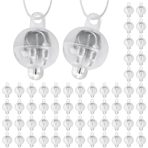 Yizhet LED Ballons Lichter mit Haken, 60 Mini LED, Bunt | Lampions, Luftballonlichter, Runde Ball-Dekoleuchten, Für Papierlaternen, Weihnachten, Geburtstag, Halloween, Party